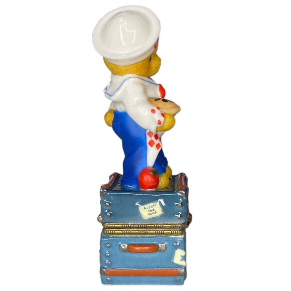 Cherished Teddies USA Sailor American Boy Enesco Trinket Box Hinged NEW NWB - Picture 6 of 11